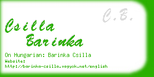 csilla barinka business card